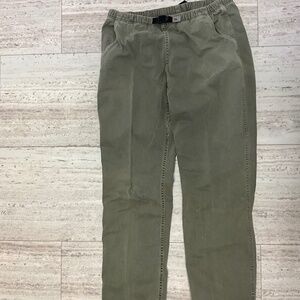 GRAMICCI  women’s 100 % cotton L Olive Tan pull on pants